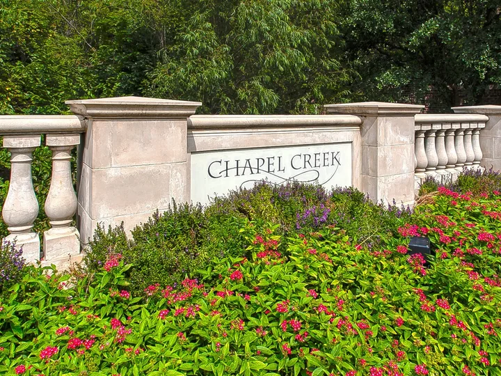 Chapel Creek stone entry monument