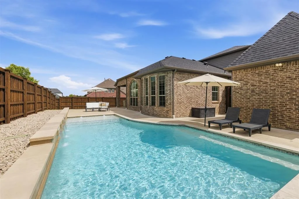 Private pool at 2633 Highlands Drive, a separate exact-address home in The Highlands at Trophy Club