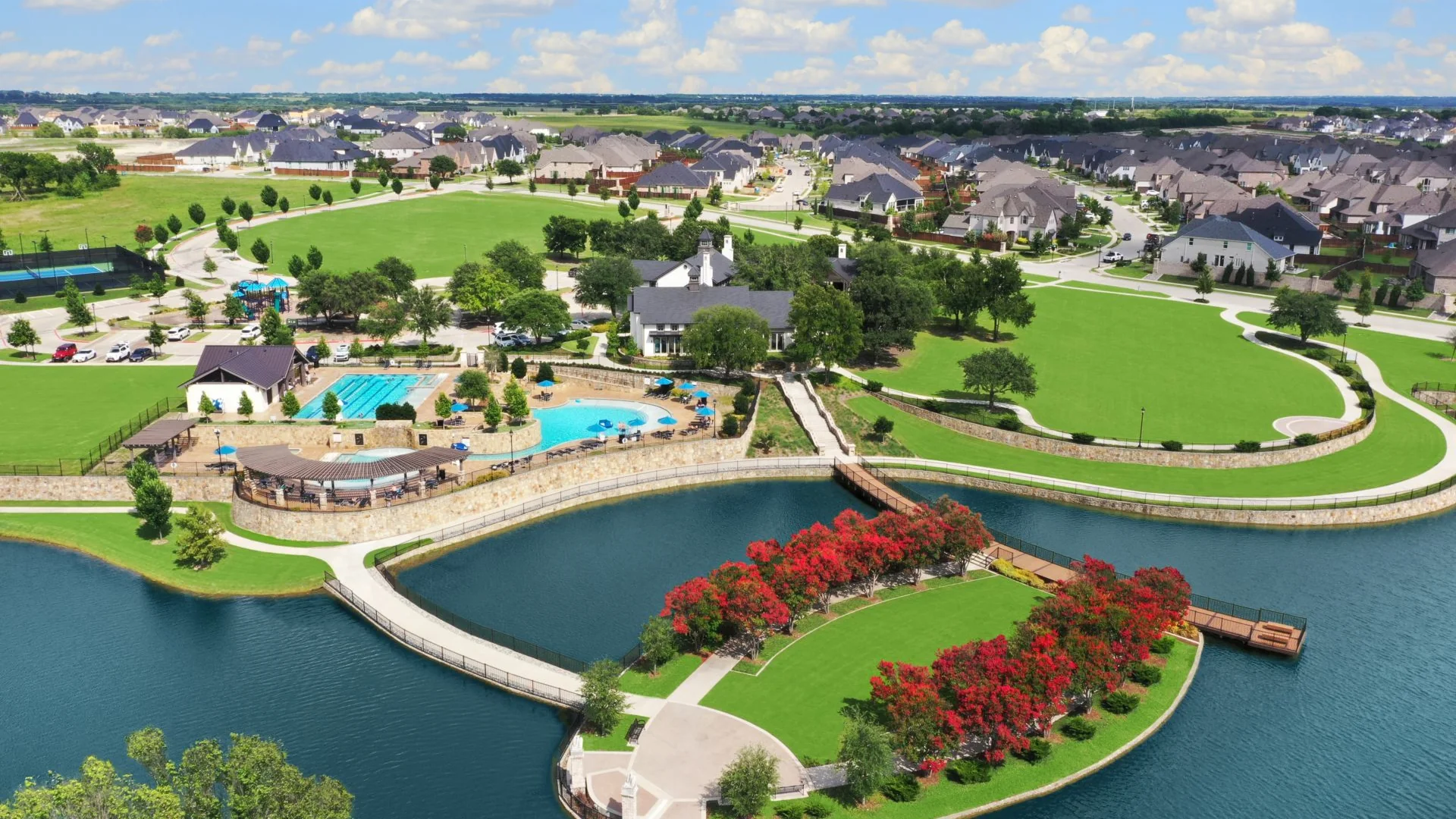 Lake and amenity aerial