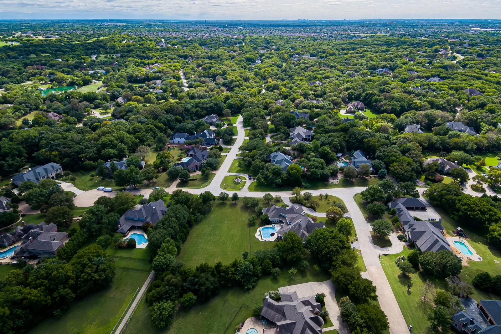 Aerial presented as Oakwood Estates by the exact-community guide