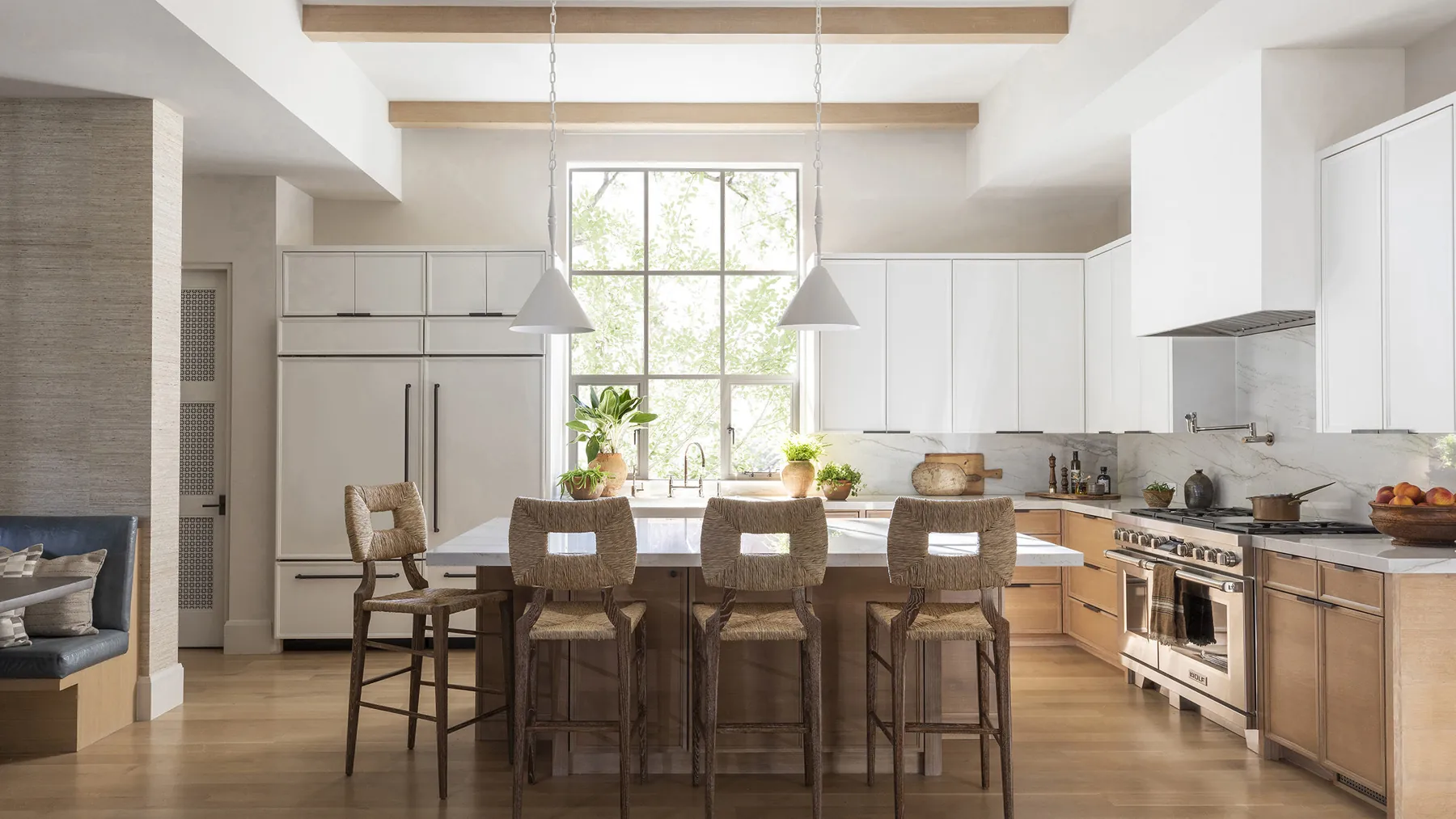 Light-filled interior of a University Park, Texas residence